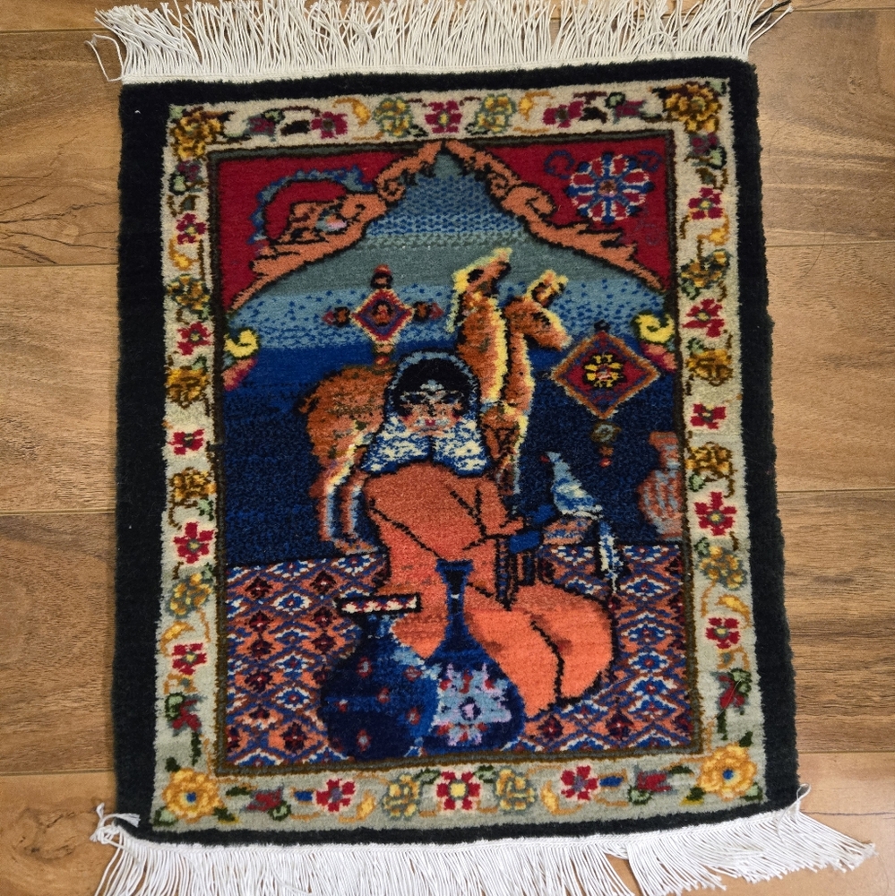 Handmade persian tapestry rug